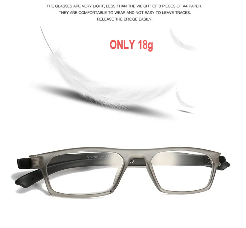 サングラスの男性はメガネを読んでいる女性長方形の老眼眼鏡スプリングヒングカラフルなファッションディオプターガラス1 1 5 2 2 5260W