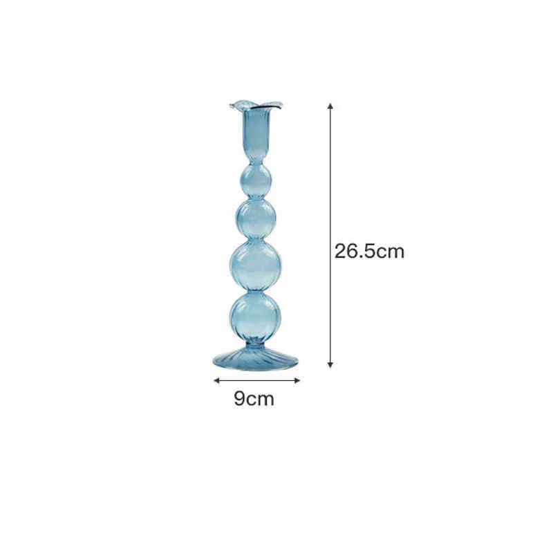Стеклянная Свеча Держатель Домашний Декор Свадебные Украшения Украшения Дома Украшения Аксессуары Европейского Ретро Кристалл Подсвечник Dropshipping H1222