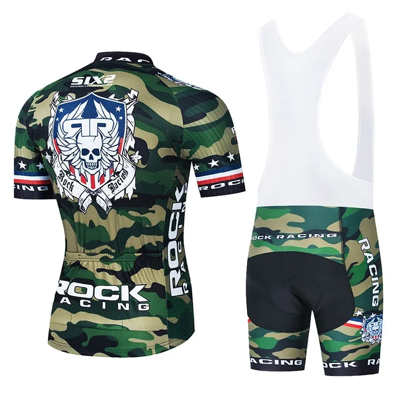 2022 rock racing conjunto camisa de ciclismo mtb uniforme dos homens kit ciclismo roupas bicicleta verão maillot culotte223q