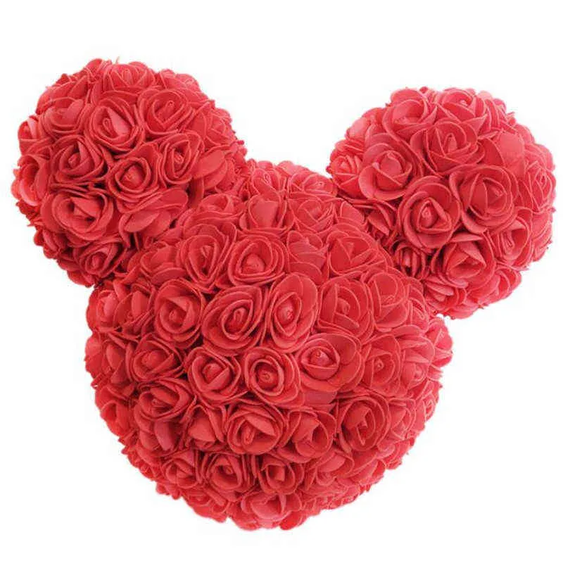 1 Stück Modellierung Polystyrol Styropor weiß Schaum Mickey Form Rose Blumen für Valentinstag Geschenke Weihnachten Party Dekoration 220114