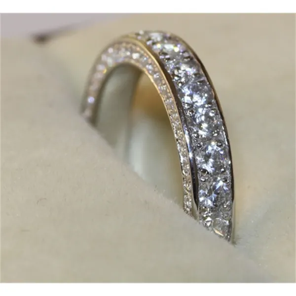 Обручальные кольца 925 Женская мода Любовные кольца Ювелирные изделия на палец Стерлингового серебра Обручальные кольца для женщин Y0420270W