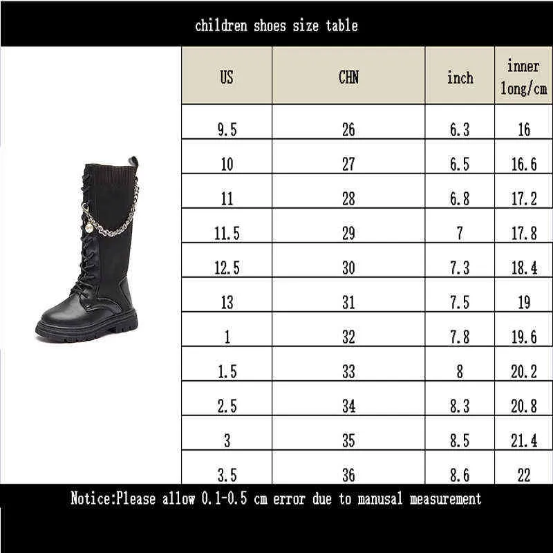 Stivali elastici lavorati a maglia bambini ragazze autunno e inverno scarpe da principessa alte a metà calza 211227