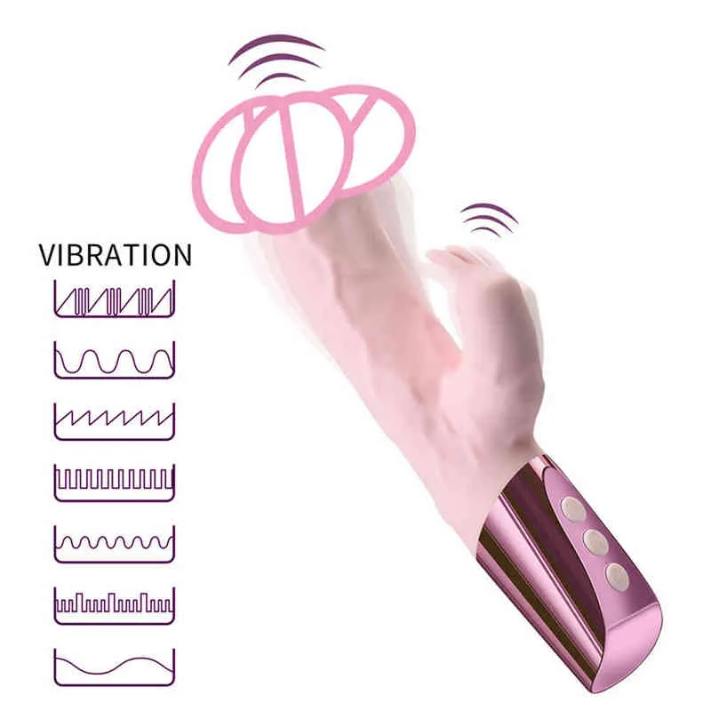 NXY Prodotti del sesso Vibratore del dildo del coniglio le donne Macchina vibrante Masturbatori realistici del silicone Giocattoli di vibrazione Adulti 18 Shop0210