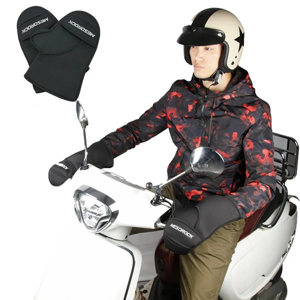 Kış motosiklet eldivenleri rüzgar geçirmez motosiklet sıcak tutamak kapak gidon eldiven neopren kol çubuğu kavrama kapağı muffs gant moto 202507