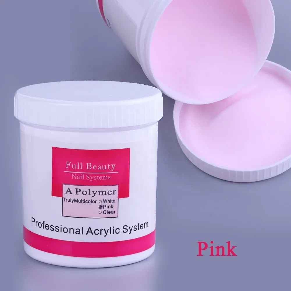 120 g di polvere acrilica in polvere chiaro rosa intaglio bianco intagliato polimero 3d polveri di cristallo in cristallo 3d builder estensione delle unghie estensione