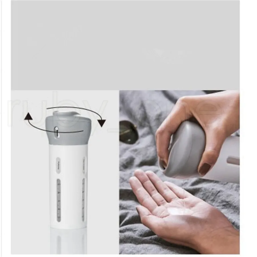 Bottiglia di crema rotante 4in1 Contenitore cosmetico olio da viaggio portatile cosmetico vuoto Contenitore cosmetico vasetto di crema riutilizzabile