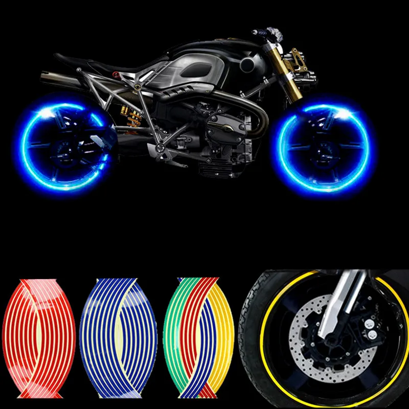 Strips Waterproof Popular Motorcycle Car Rim Stripe Wheel Decal Tape Sticker Reflective