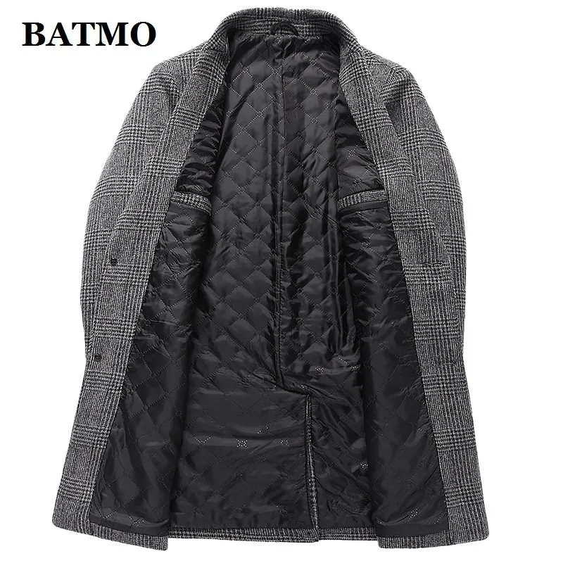 Batmo przyjazdu jesień zima Wysoka jakość wełniana wełniana krzanka zwyczajna płaszcz Mężczyzn S Men S w rozmiarze M LJ201110