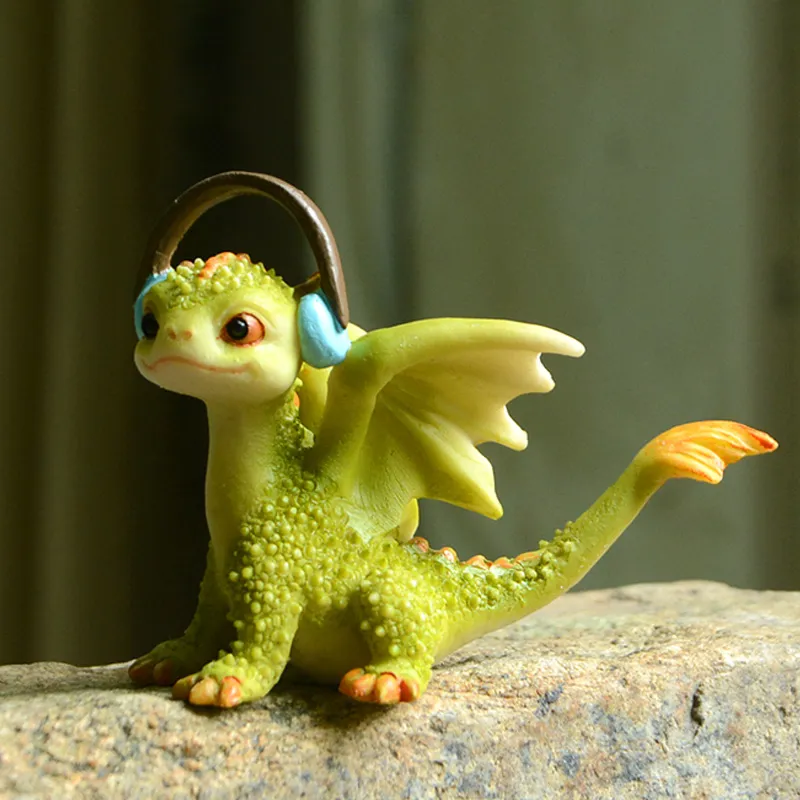Comment vous former Dragon Ornement Poupée Simulation Magique Miniature Figurines Cadeaux Decoracion Hogar Nordico Home Decor Accessoires LJ200903