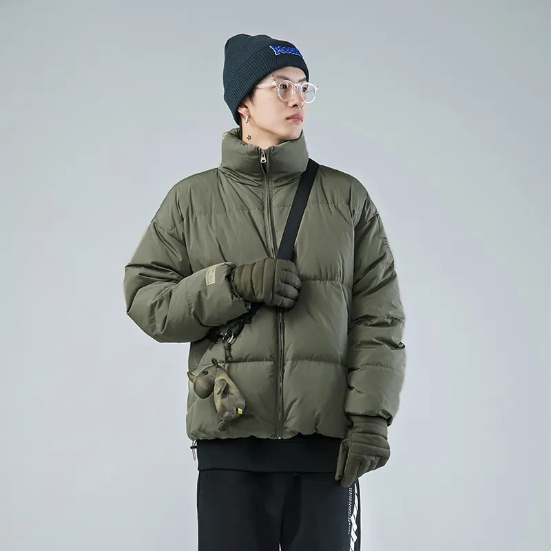 Jaqueta de algodão masculino de algodão masculino de singleroad, parka colar de gola alta, jaqueta de streetwear de hip hop sólida para homens 201127