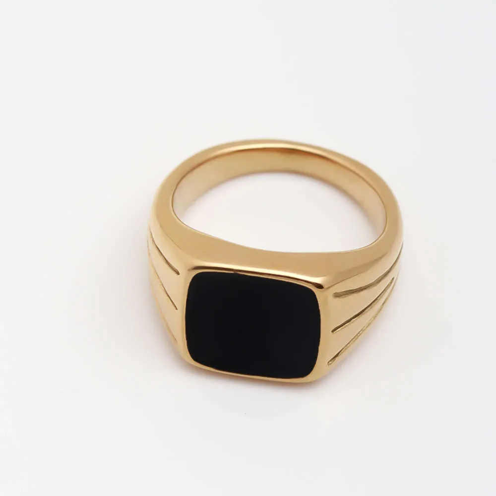 Park Choi Ying rose dezelfde ring accsori Lisa sieraden coole wind wijsvinger titanium staal zwarte vrouwelijke blackpink4920800