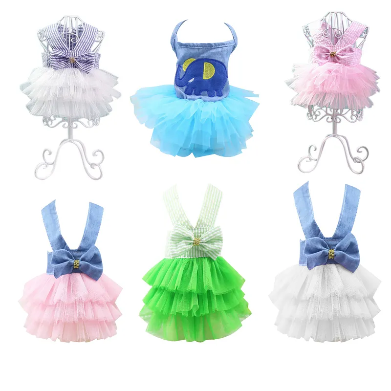 Cão de estimação roupas vestido princesa saia teddy filhote de cachorro vestidos de casamento fot cão pequeno médio cães bonito moda saia acessórios para animais de estimação y200275q