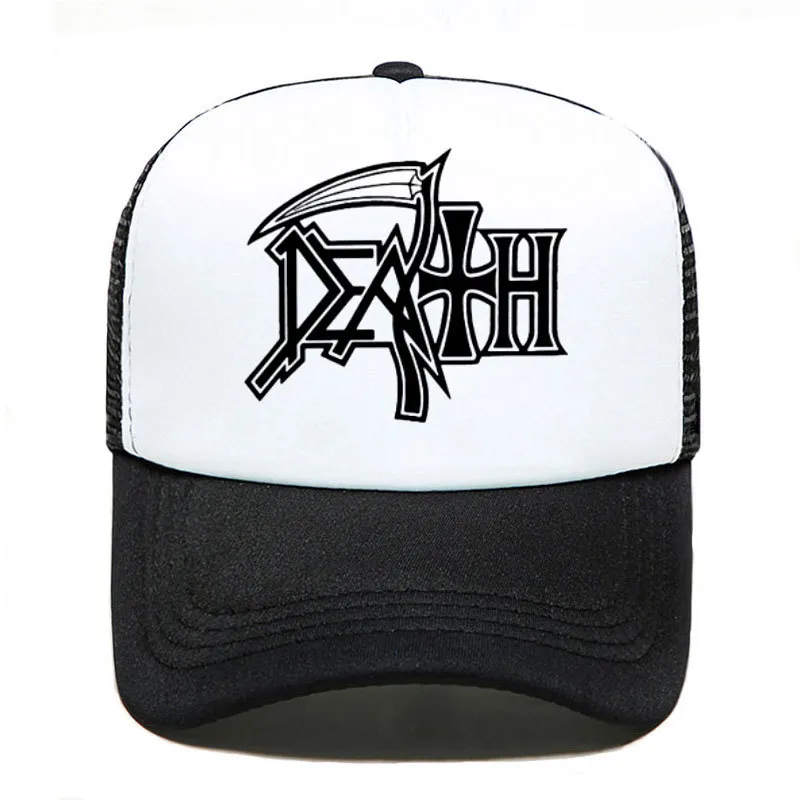 DEATH パーカーロックバンドヘビーメタル野球帽女性男性ユニセックス 2020 夏親子帽子メッシュバイザー屋外太陽の帽子 X1016