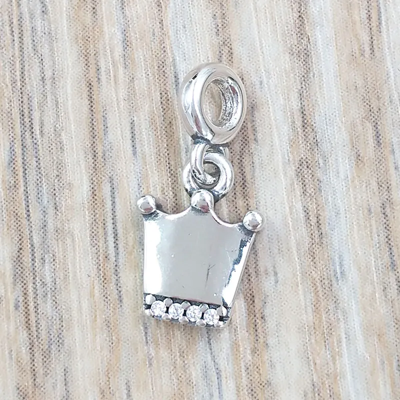 Pandora Me Link Series Crown Dangle Charm Biżuter 925 Srebrny srebrne kobiety złe Pandora Bransoletka Krzyki z logo Ale prezent 798377cz