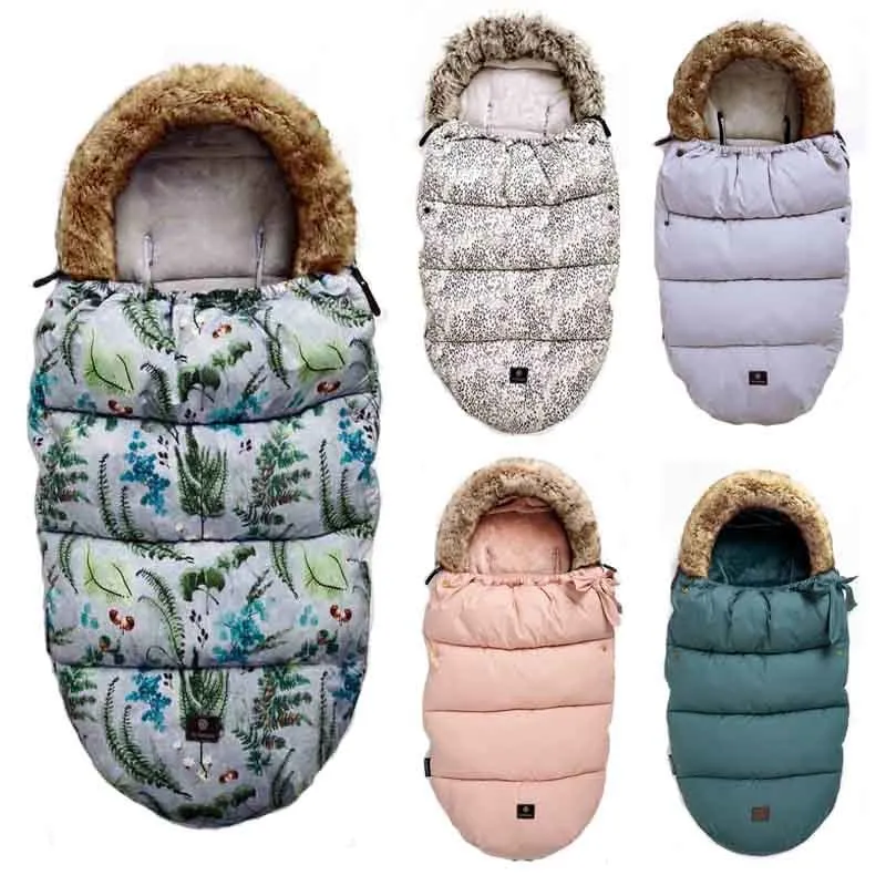 Top Brand Baby Stroller Sleeping Bag Winter Warm Sleepsack Windproof For Infant Wheelchair Envelopes For Footmuff 201208