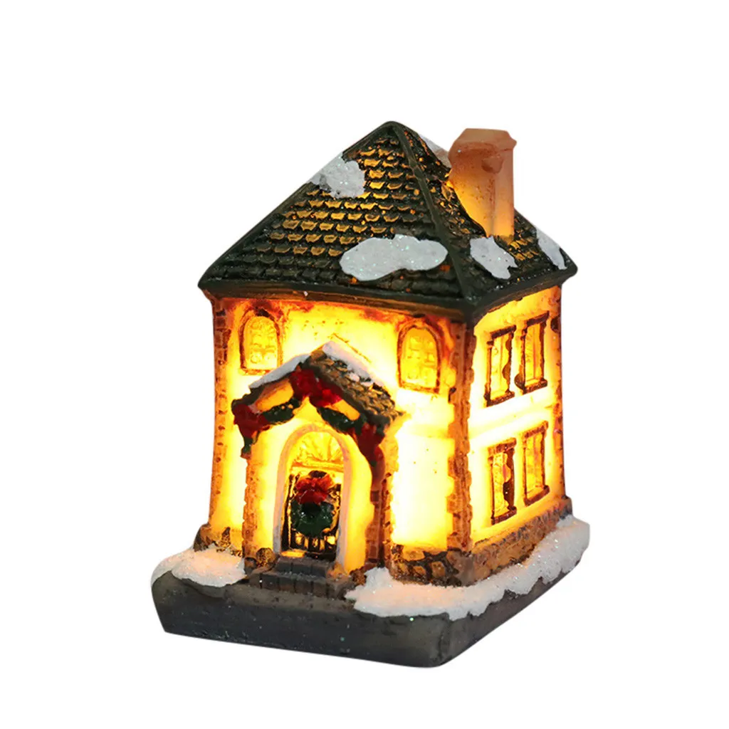 Luci natalizie Resina Mobili la casa in miniatura LED Decorare Regali creativi Illuminazione Decorazione la casa del partito 03 Y201020