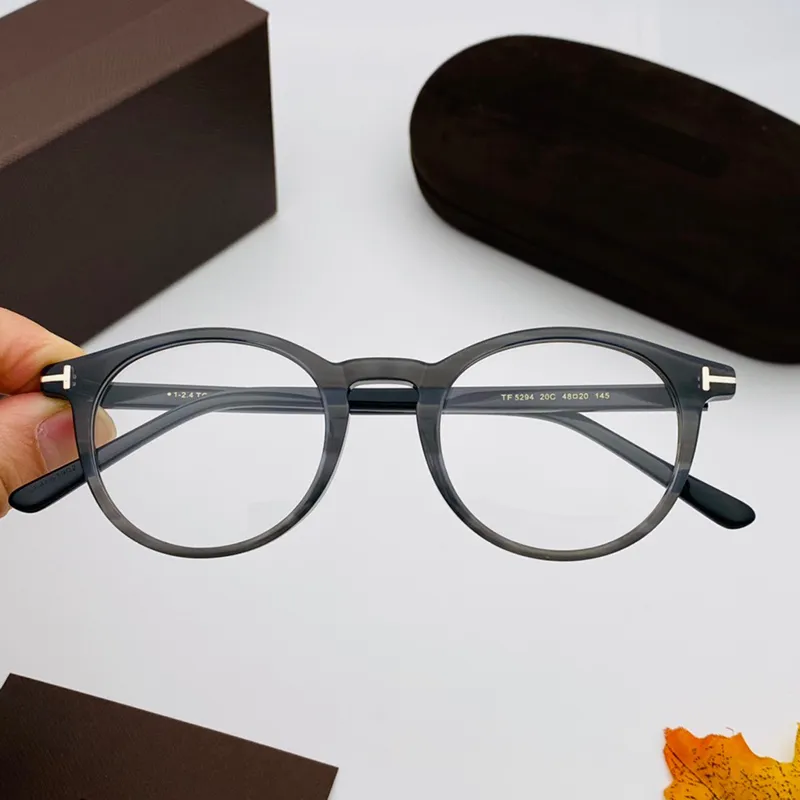 Том для оптических очков кадров E Fashion Round Acetate Женщины Мужчины читают рецепт MEOPIA TF5294 Eyeglasses с корпусом 220225