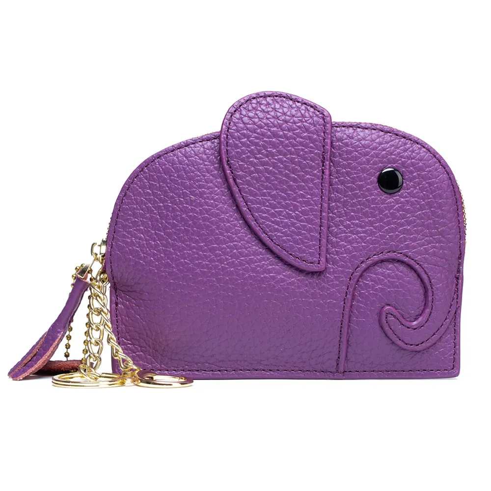 Personalidad delgada Fashion Mini Moned Bag Soft Cowhide Lady Lindo Day Series Cero Wallet Ins Creative Baby Elephant226e