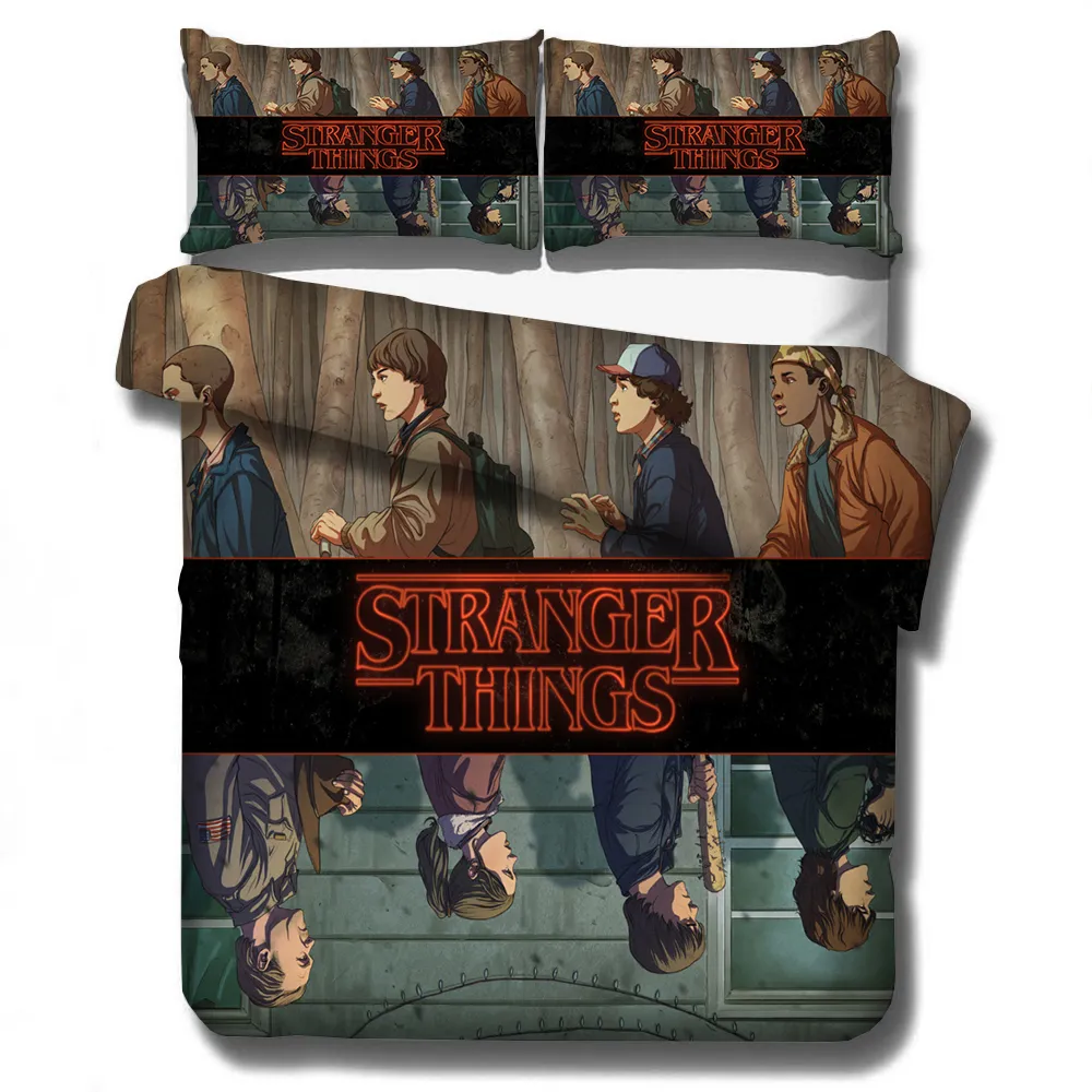 Stranger Things Bedding Set Duvet Covers Pillowcases Science Fiction Movies Comforter Bedding Set Bedclothes Bed LinenNO sheet C2193708