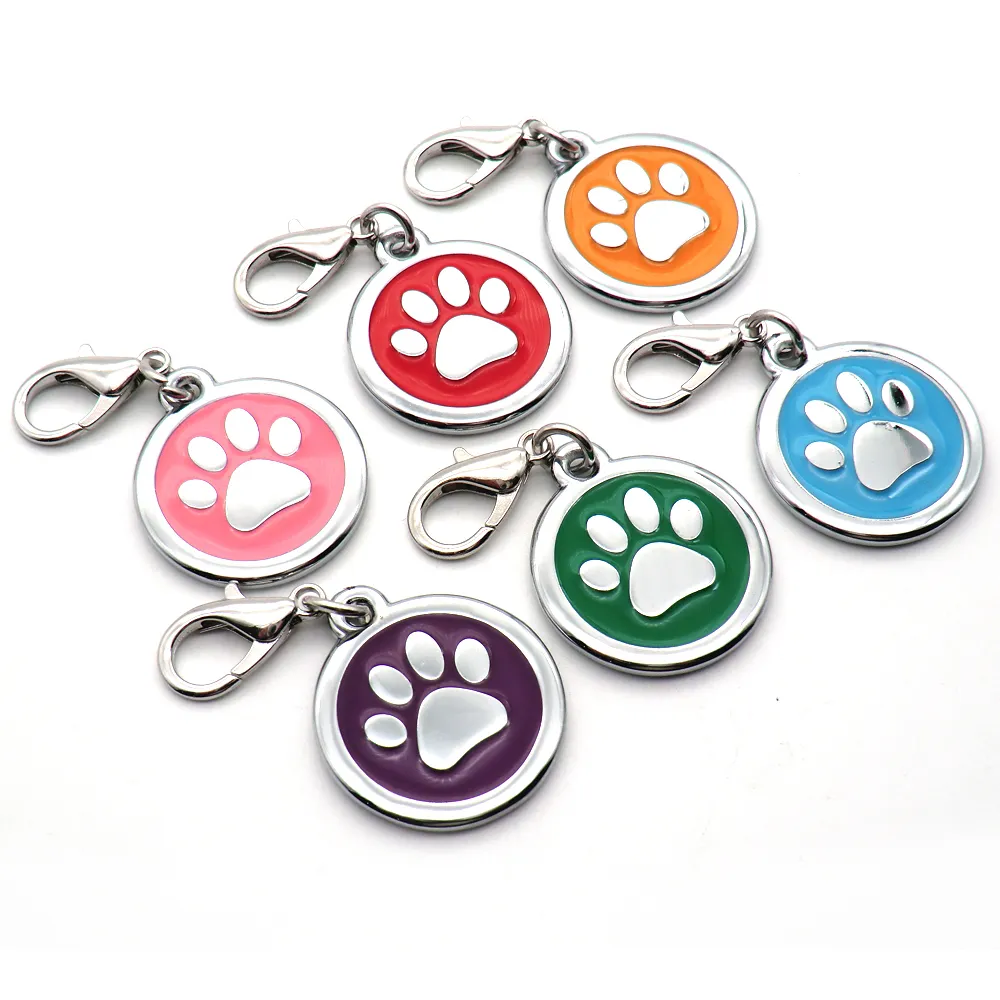 猫と犬用のPaw Dog Tag PersonalizedIDS Pet s collarアクセサリー刻まれたテルセックス名LJ20111111111111111111111111111111111111