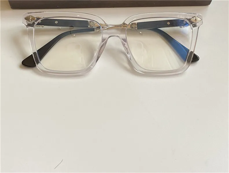 ヴィンテージの眼鏡デザインChr Glasses処方箋スチームパンクスクエアフレームスタイルメン透明レンズクリア保護アイウェアベンテータ302E