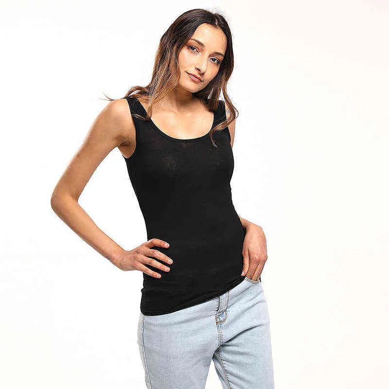 Printemps Eté Débardeurs Sans Manches Femmes Col Rond Lâche T-shirt Fitness Débardeur Serré Dames Gilet Singlets Camisole G220228