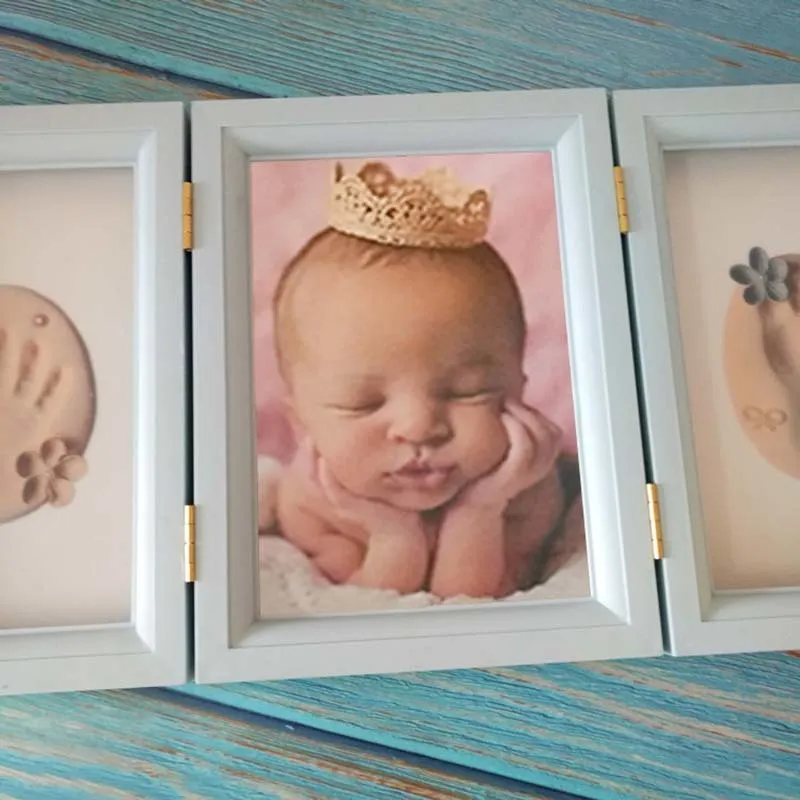Bebê Mão e Pé Impressão Casting Kit Recém-nascido Pegada Toy Modelando Clay Presentes Memorial Presentes Lembranças Frame da Foto Infantil Presente 201211