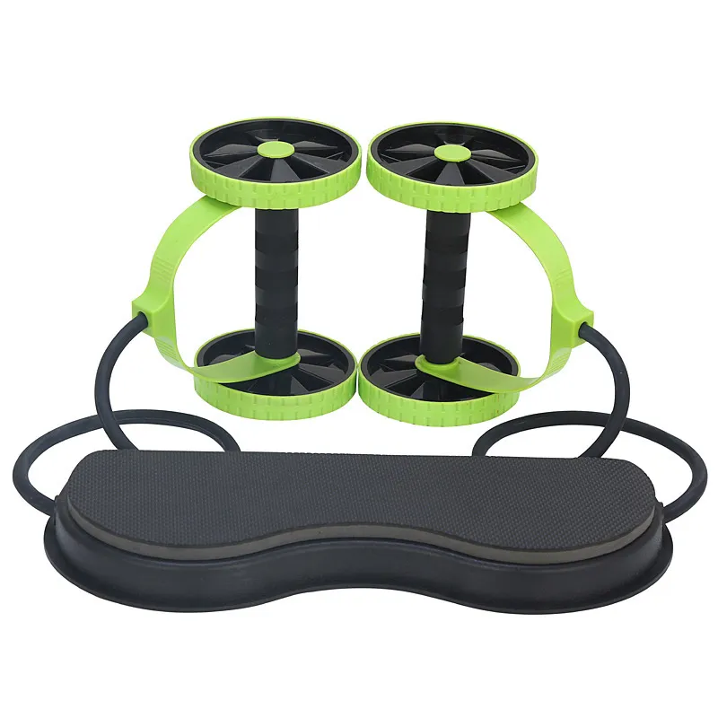 Nybörjare Abdominal Roller för unisex Stretch Elastic Abdominal Training Wheel Multifunktion Home Yoga Fitness Equipment T200506