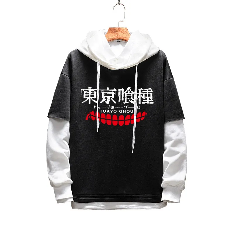 Uomo Donna Felpe con cappuccio Anime Tokyo Ghoul Pullover Felpa con cappuccio Abbigliamento sportivo Studenti Capispalla Costume Cosplay Cappotti Giacca Maglione 201116