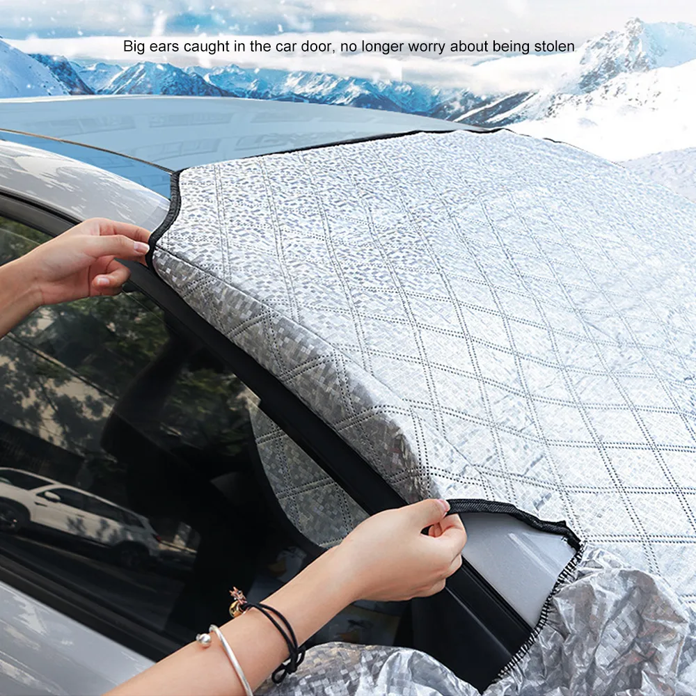 Carro de neve capa pára-brisa pára-brisa protetor ao ar livre À Prova D 'Água Inverno Inverno Anti Gelo Frost Auto Capa de Carro Exterior