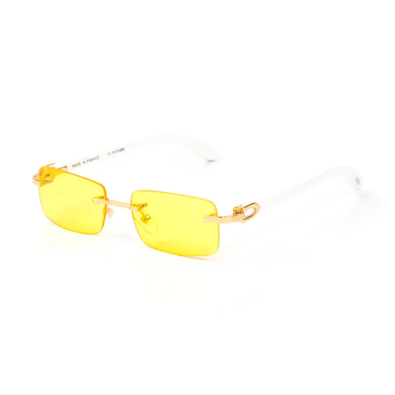 Мужские оттенки, женские дизайнерские солнцезащитные очки, мужские коричневые солнцезащитные очки из рога буйвола, рамка в стиле ретро, деревянные солнцезащитные очки, очки без оправы с синими линзами Su292V