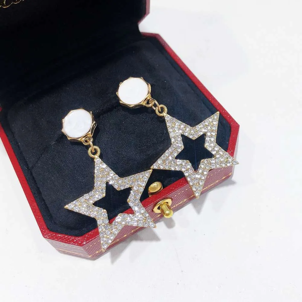 Temperamento Pendientes de estrella de cinco puntas pendientes largos Pendientes de estrella simples de moda accesorios para orejas personalizados 4810996
