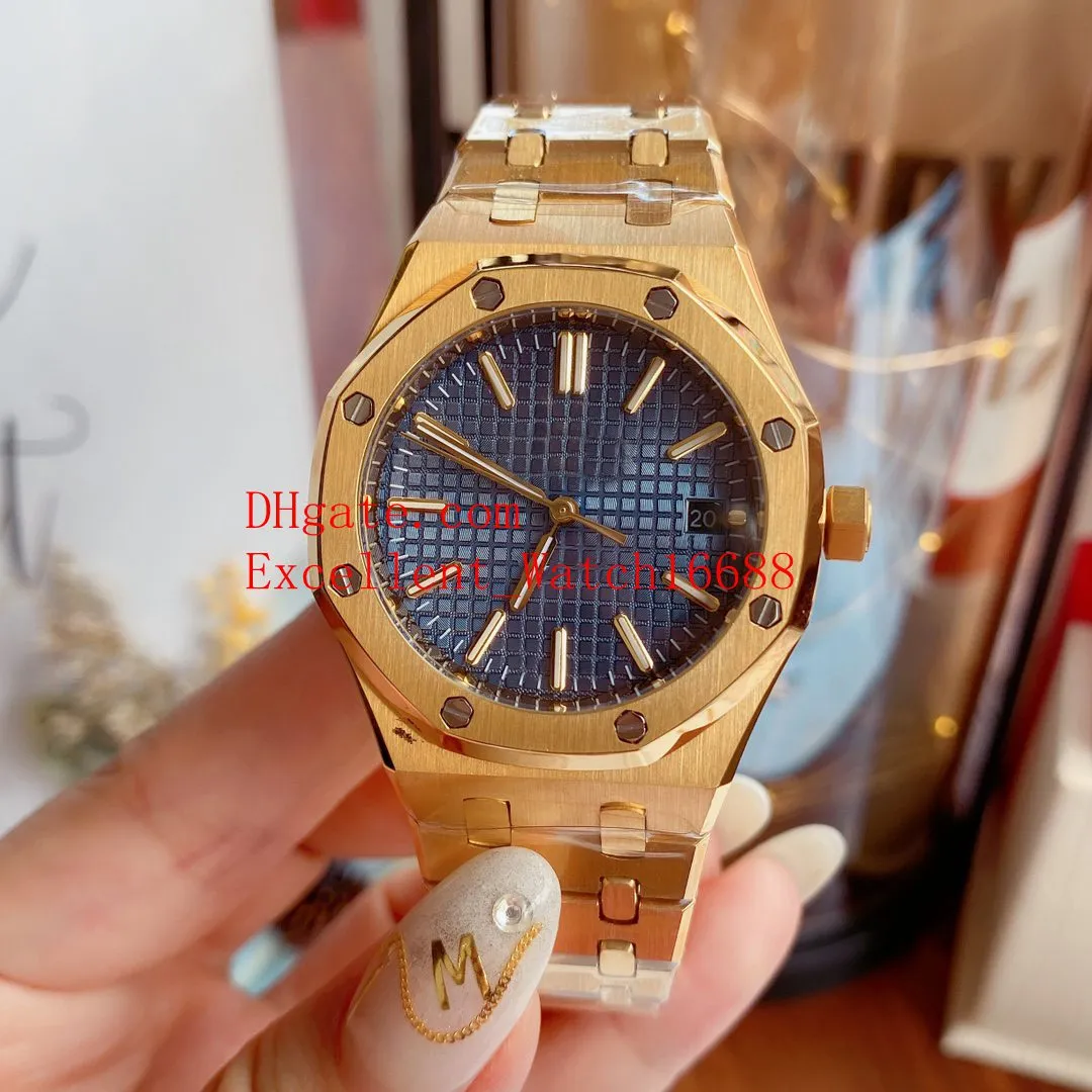 8 Style zegarek na rękę unisex 37mm 15450 18K Rose Gold Asia 2813 ruch Automatyczny mechaniczny przezroczysty zegarek dla kobiet Watche270J
