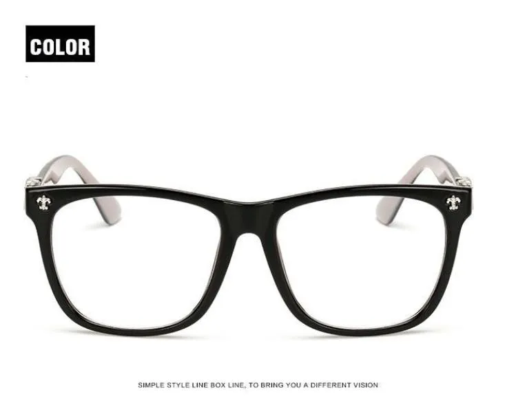 Men Women Fashion Eyeglasses On Frame Name Brand Designer Plain Glasses Optical Eyewear Myopia Oculos H399
