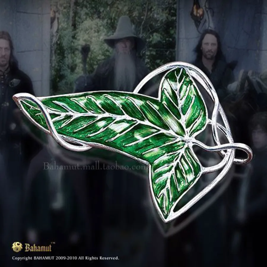 Wysokiej jakości LOTR ARWEN039S EVSTAR ELF BRAOCHES Księżniczka Legolas Greenleaf Elven Green Leaf BroOch Modna Cosplay Biżuteria GI2589614