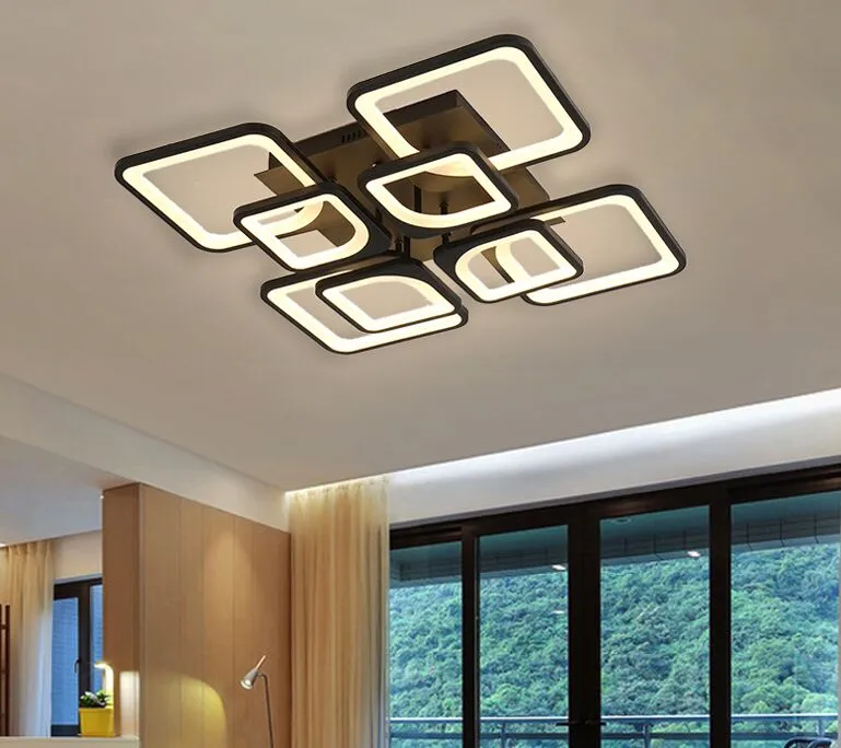 Новые современные светодиодные люстры для гостиной, столовой, кухни, спальни, дома, белый прямоугольный подвесной потолочный светильник Lighting252z