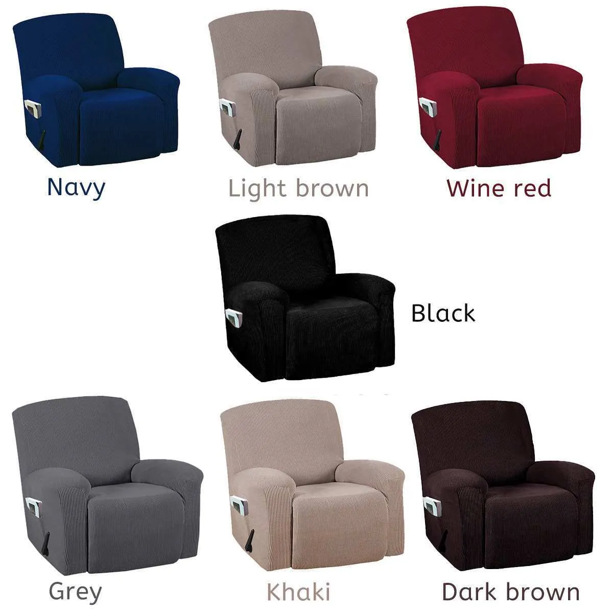 Élastique All-inclusive Recliner Chair Cover Non-slip Protector Sofa Cover Massage Sofa Couch Cover pour Wingback Fauteuil Sofa 201119