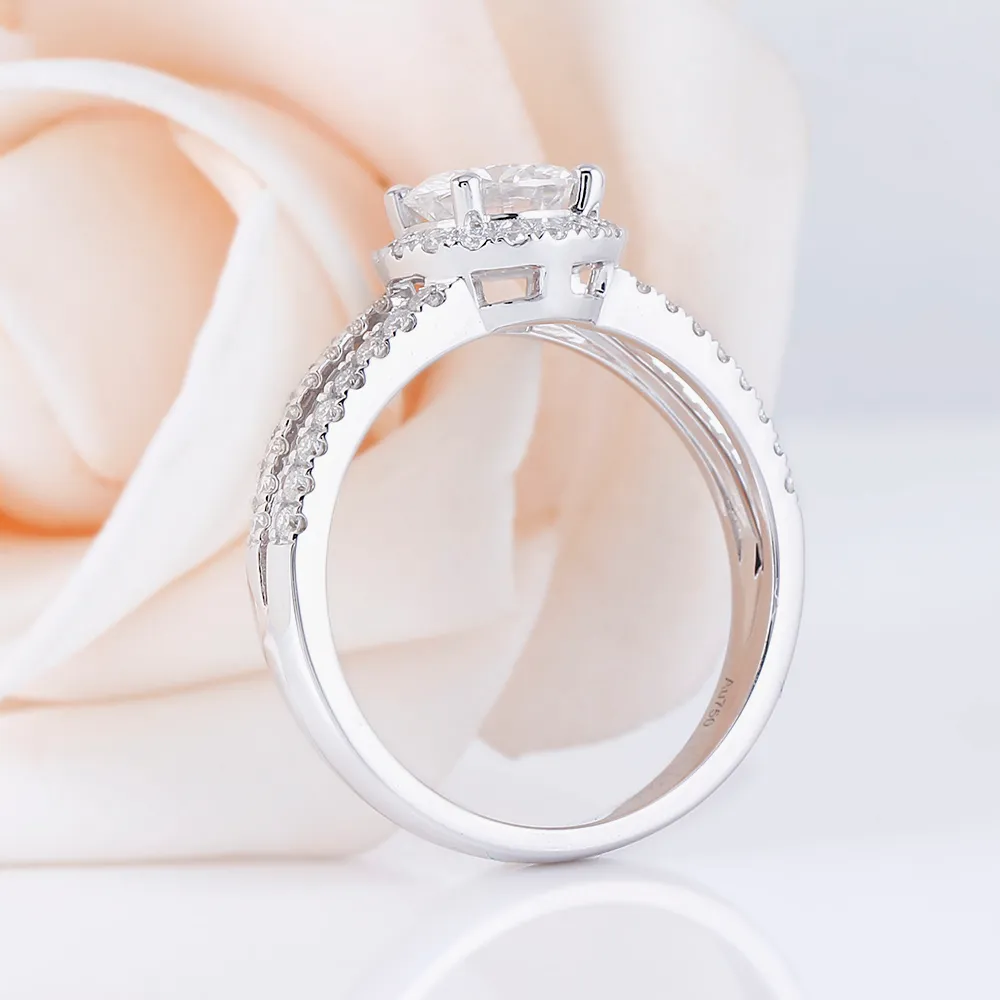 halo moissanite engagemet ring for women wedding diamond ring (4)