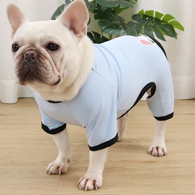 Ropa para perros gordos para perros Bulldog francés Pijamas para mascotas Camisa para perros Ropa para mascotas de algodón para perros Abrigo Ropa de dormir Pug Ropa para mascotas Yorkie 201127