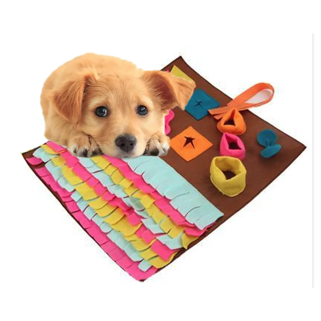 ペット犬のスニッフィングマット洗える食品トレーニングブランケットを見つけるストレスパズルパッド45x50 cm J17 Y200330を緩和するためのおもちゃを再生する