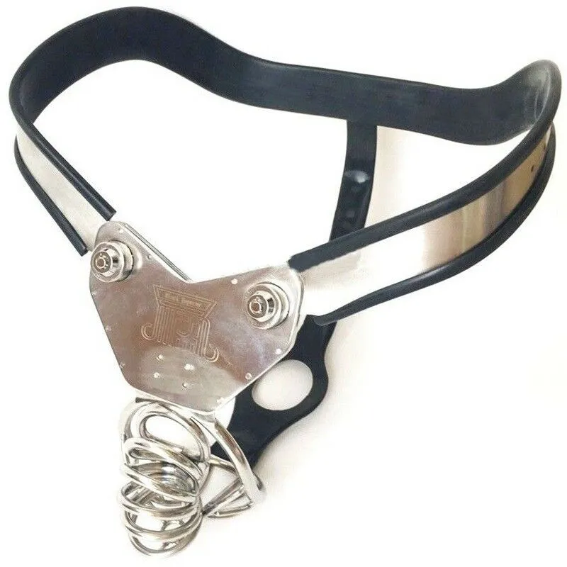Dispositivos de castidad El diseño masculino más popular Modelo-T Dispositivo de cinturón de castidad ajustable y jaula de ventilación # 76