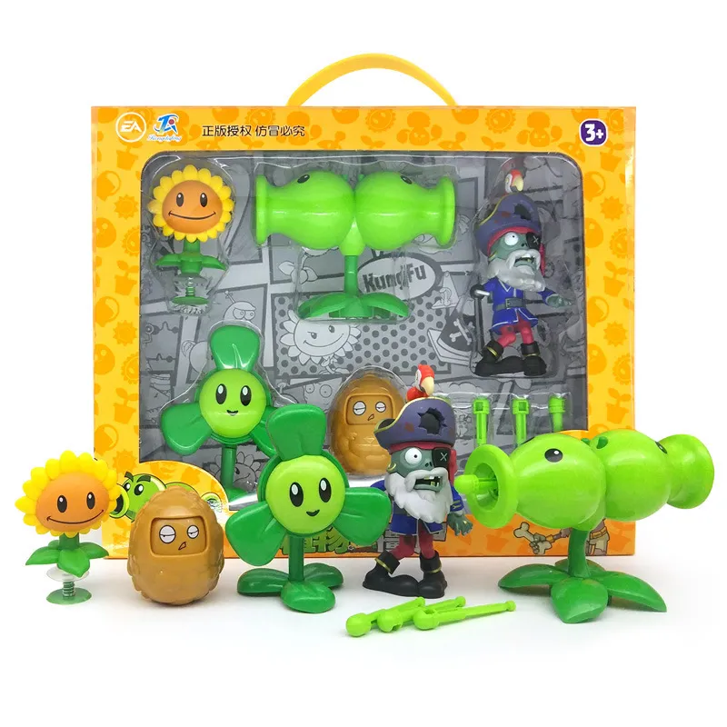 Büyük gerçek bitkiler vs zombi oyuncaklar 2 tam çocuk seti Yumuşak silikon anime figürü çocuk039s bebek çocuklar doğum günü oyuncak hediye779268
