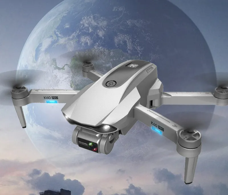 Drone K60 Pro RC 5G GPS WiFi FPV avec caméra HD ESC 6K, 2 axes Anti-secousse, cardan sans balais, hélicoptère professionnel Quadrocopter