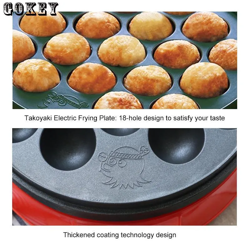 Producenci chleba mini -producent naleśników maszynowy domowy elektryczny elektryczny Takoyaki Octopus Ball Grill Mat Kitchen Cooking Tookies MA229K
