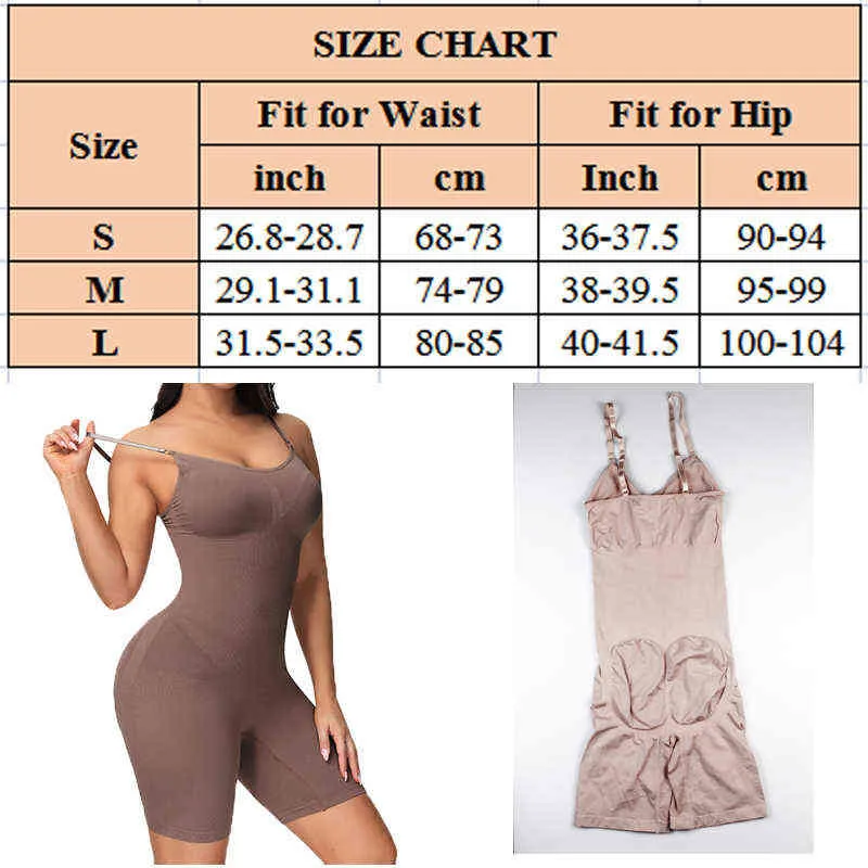 NINGMI Body Shapewear femmes corps complet Shaper ventre contrôle culotte bout à bout taille formateur minceur Push Up cuisse plus mince 220125