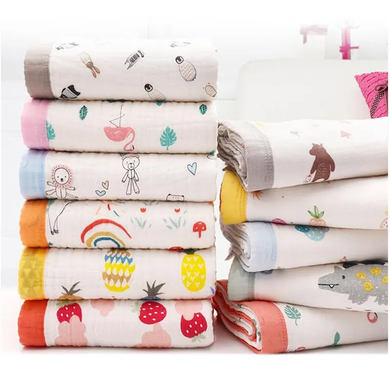 Noworty Baby Stuff Mukiet 6 -warstwowy kołdra tęczowa warstwa Swaddle warstwa kręcone dzieci039s pościel Organiczny wózek dla dzieci koce LJ20117241396