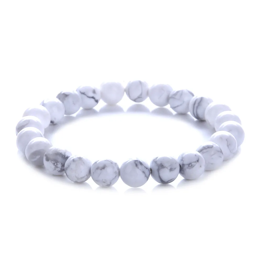 8 mm naturalne kamienne koraliki Bransoletka Bransoletka Crystal Ametyst Turkusowe Tiger Bracelety dla kobiet mężczyzn Męskie biżuteria Will i piaszczystość