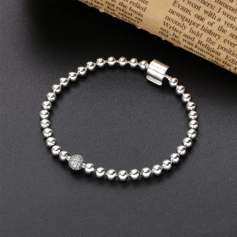 Neue 925 Sterling Silber Perlen Armband Für Frauen Stränge Joyeria Fina Para Mujer Armreif Fit Original DIY Charme Bransoletki Damskie schmuck6446460