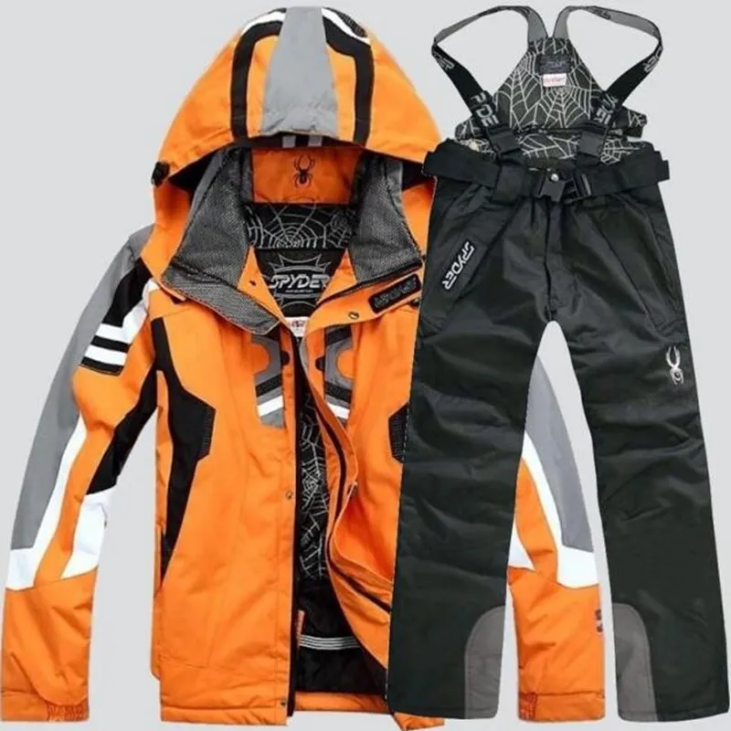 2020 Yeni Erkekler Sıcak snowboard takımları erkekler kış kayak elbisesi erkek su geçirmez nefes alabilen kar ceketi pantolon set set set snowboard lj201126