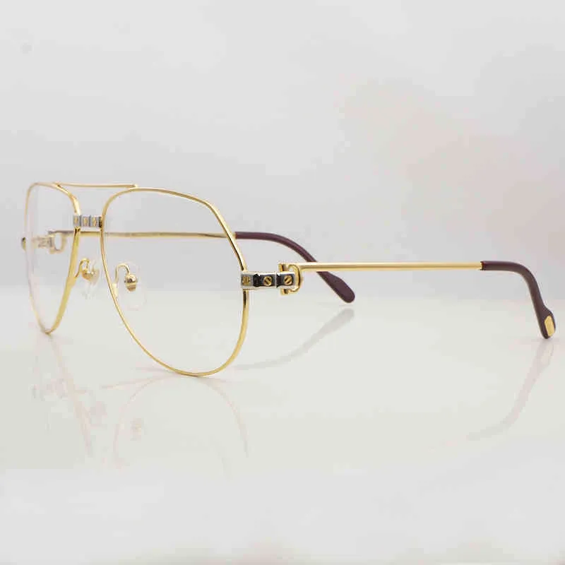 Erkekler için şeffaf gözlük çerçeveleri şeffaf kenarsız metal tasarımcı reçeteli gözlükler espejuelos mujer4580928
